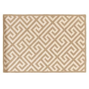 Linon Silhouette Greek Key Wool Rug