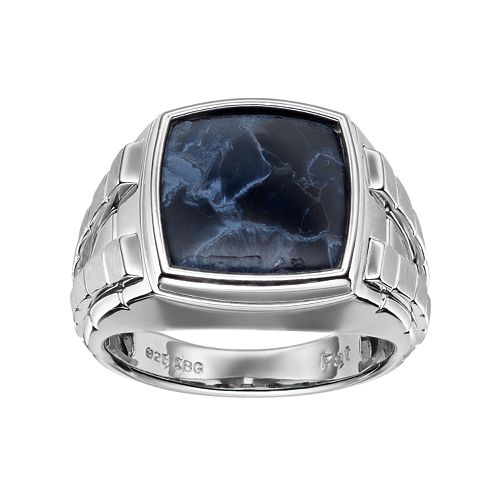 Men's Pietersite Sterling Silver Ring