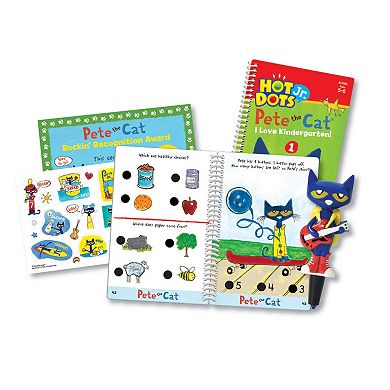 Educational Insights Hot Dots Jr. Pete the Cat Kindergarten Level 1 Activity Book & Talking Pen Set