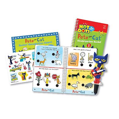 Educational Insights Hot Dots Jr. Pete the Cat Kindergarten Level 2 Activity Book & Talking Pen Set