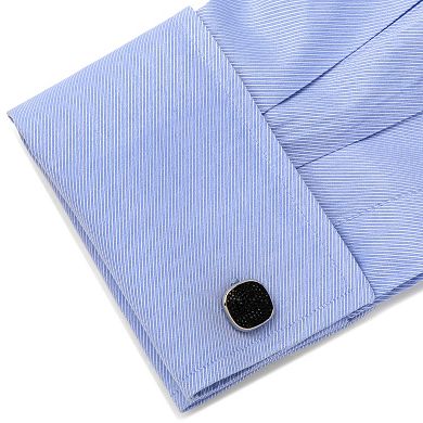 Black Pave Crystal Cuff Links