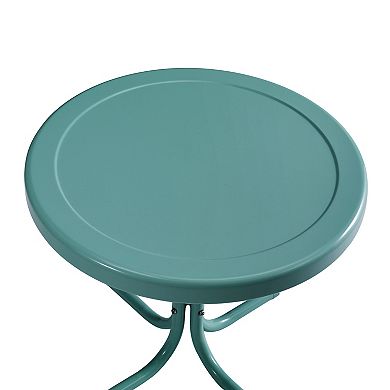 Crosley Outdoor Retro Metal Side Table