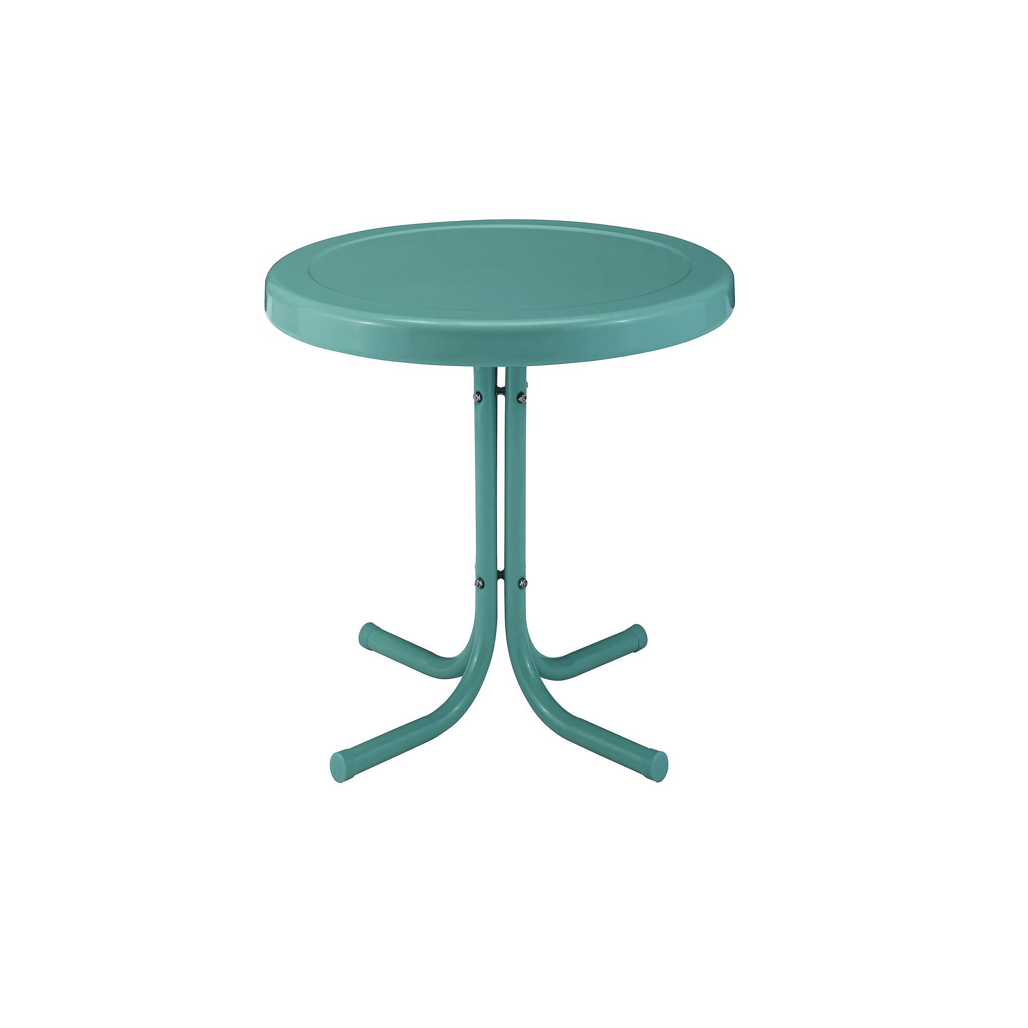 Crosley Outdoor Retro Metal Side Table, Blue