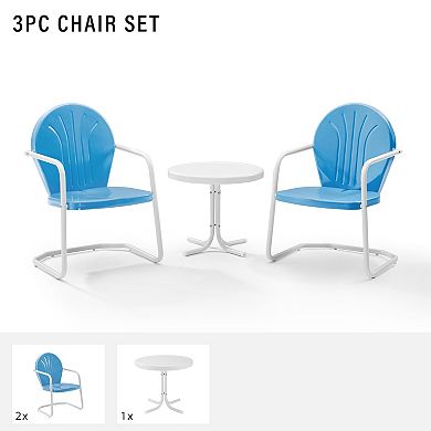 Griffith Metal Chairs & End Table 3-piece Set