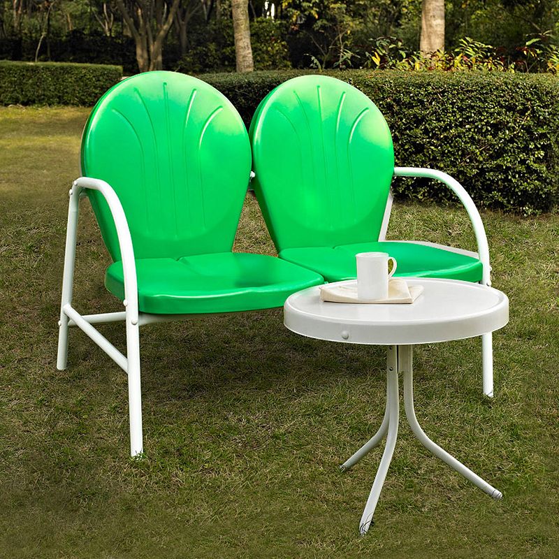 Griffith 2-Piece Metal Outdoor Seating Set, Green