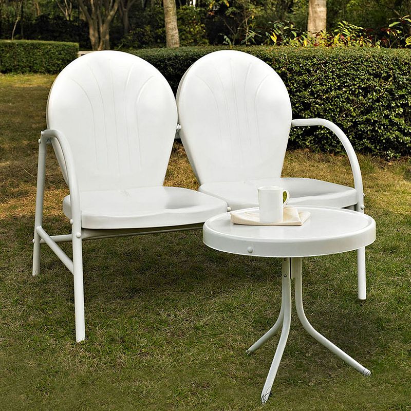 Griffith 2-Piece Metal Outdoor Seating Set, White