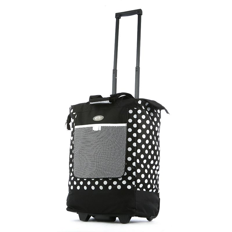 Olympia Rolling Shopper Tote, Black