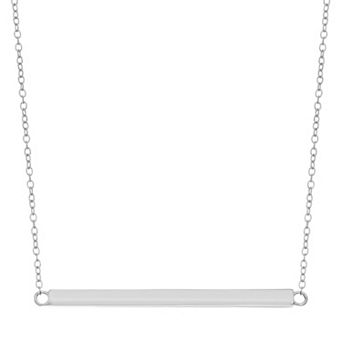 Classic Treasures Sterling Silver Bar Necklace