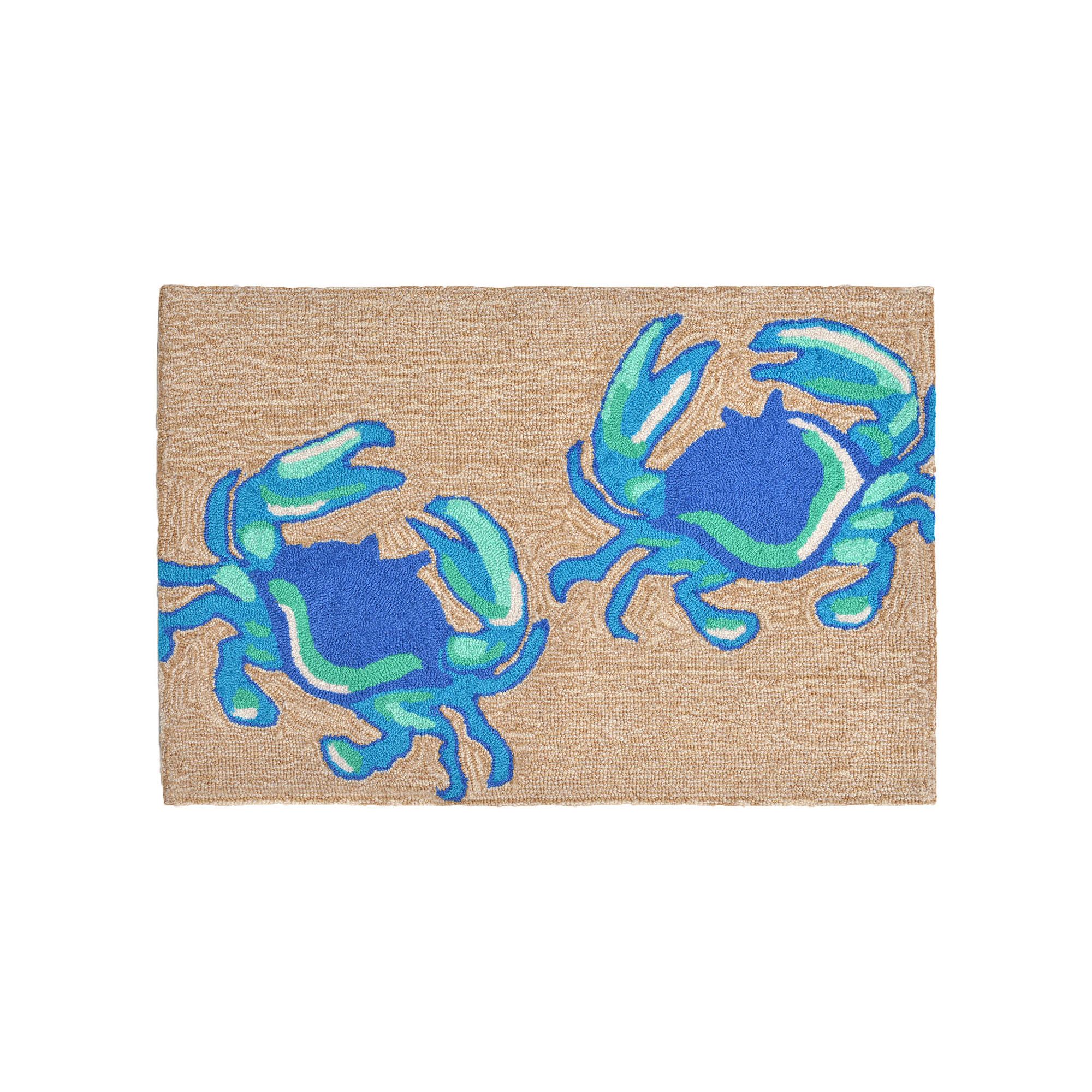 Liora Manne Frontporch Crabs Indoor Outdoor Rug, Blue
