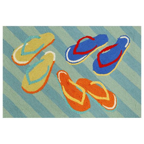 Trans Ocean Imports Liora Manne Frontporch Flip Flops Indoor Outdoor Rug