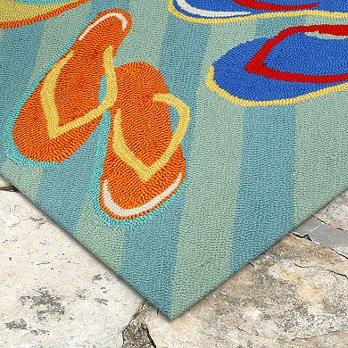 Liora Manne Frontporch Flip Flops Indoor Outdoor Rug