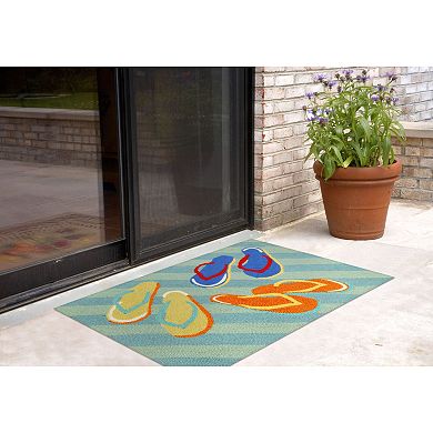 Liora Manne Frontporch Flip Flops Indoor Outdoor Rug