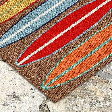 Liora Manne Frontporch Surfboards Indoor Outdoor Rug