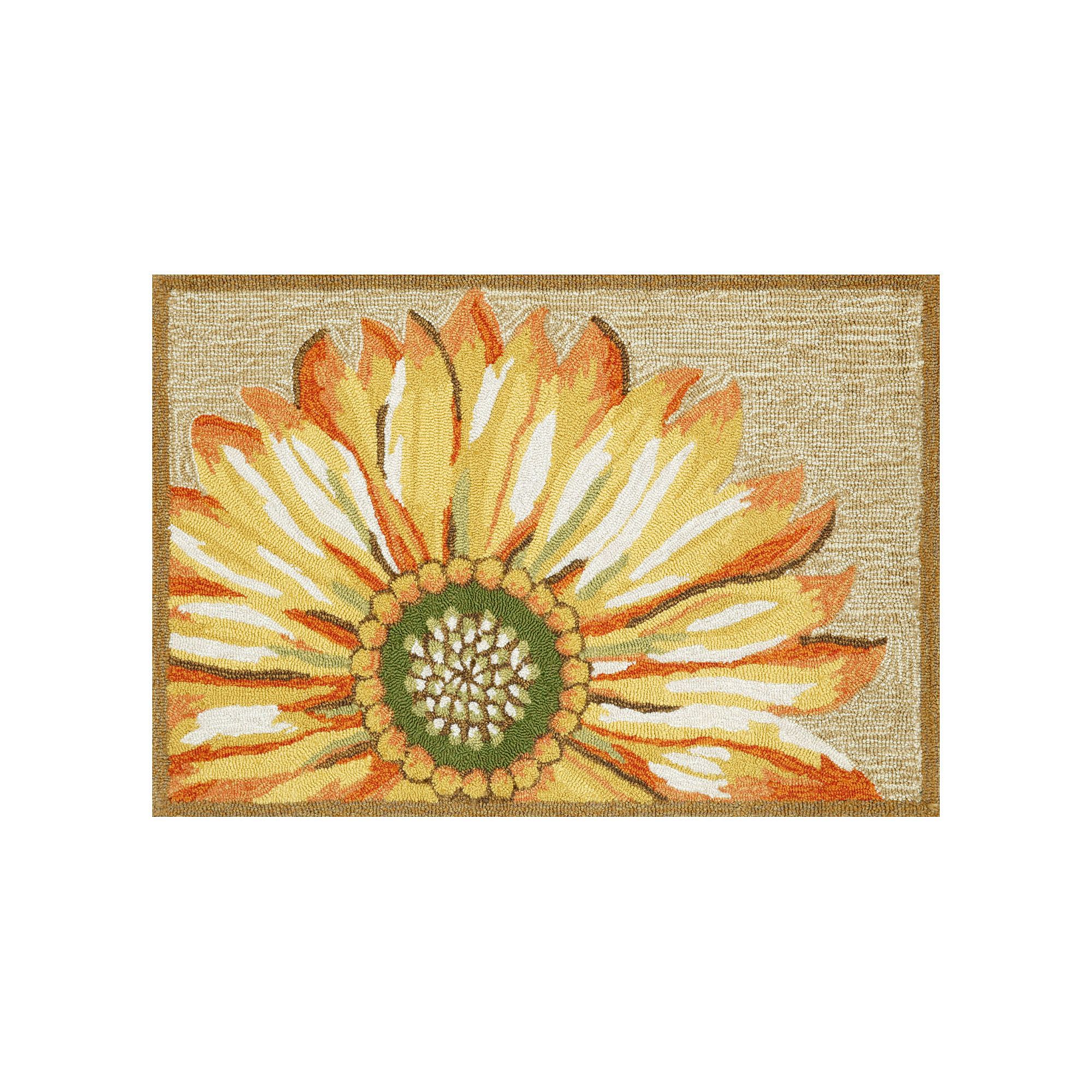 Liora Manne Frontporch Sunflower Indoor Outdoor Rug, Yellow