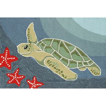 Liora Manne Frontporch Sea Turtle Indoor Outdoor Rug
