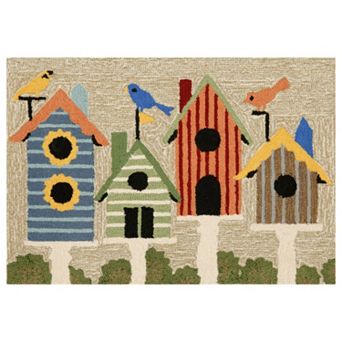 Liora Manne Frontporch Birdhouses Indoor Outdoor Rug