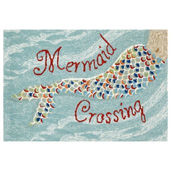 Liora Manne Frontporch Mermaid Crossing Indoor Outdoor Rug