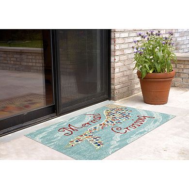 Liora Manne Frontporch Mermaid Crossing Indoor Outdoor Rug