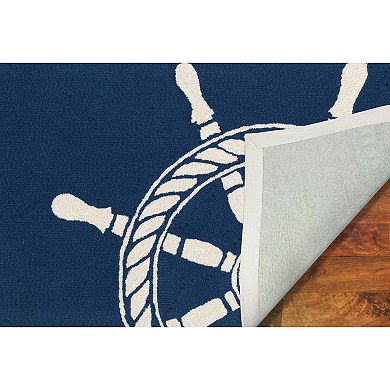 Liora Manne Frontporch Ship Wheel Indoor Outdoor Rug