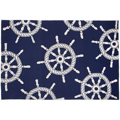 Liora Manne Frontporch Ship Wheel Indoor Outdoor Rug