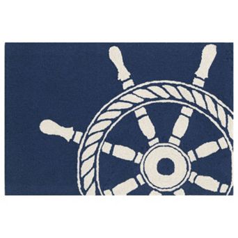 Liora Manne Frontporch Ship Wheel Indoor Outdoor Rug