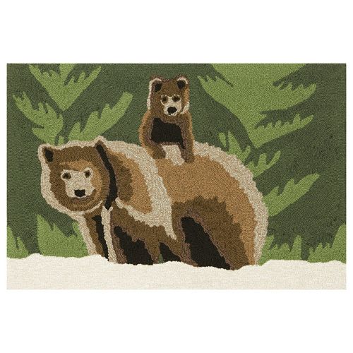Trans Ocean Imports Liora Manne Frontporch Bear Family Indoor Outdoor Rug