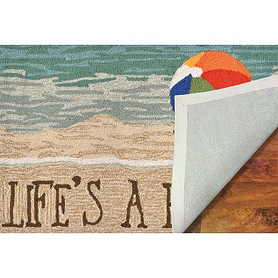 Liora Manne Frontporch Life's a Beach Indoor Outdoor Rug