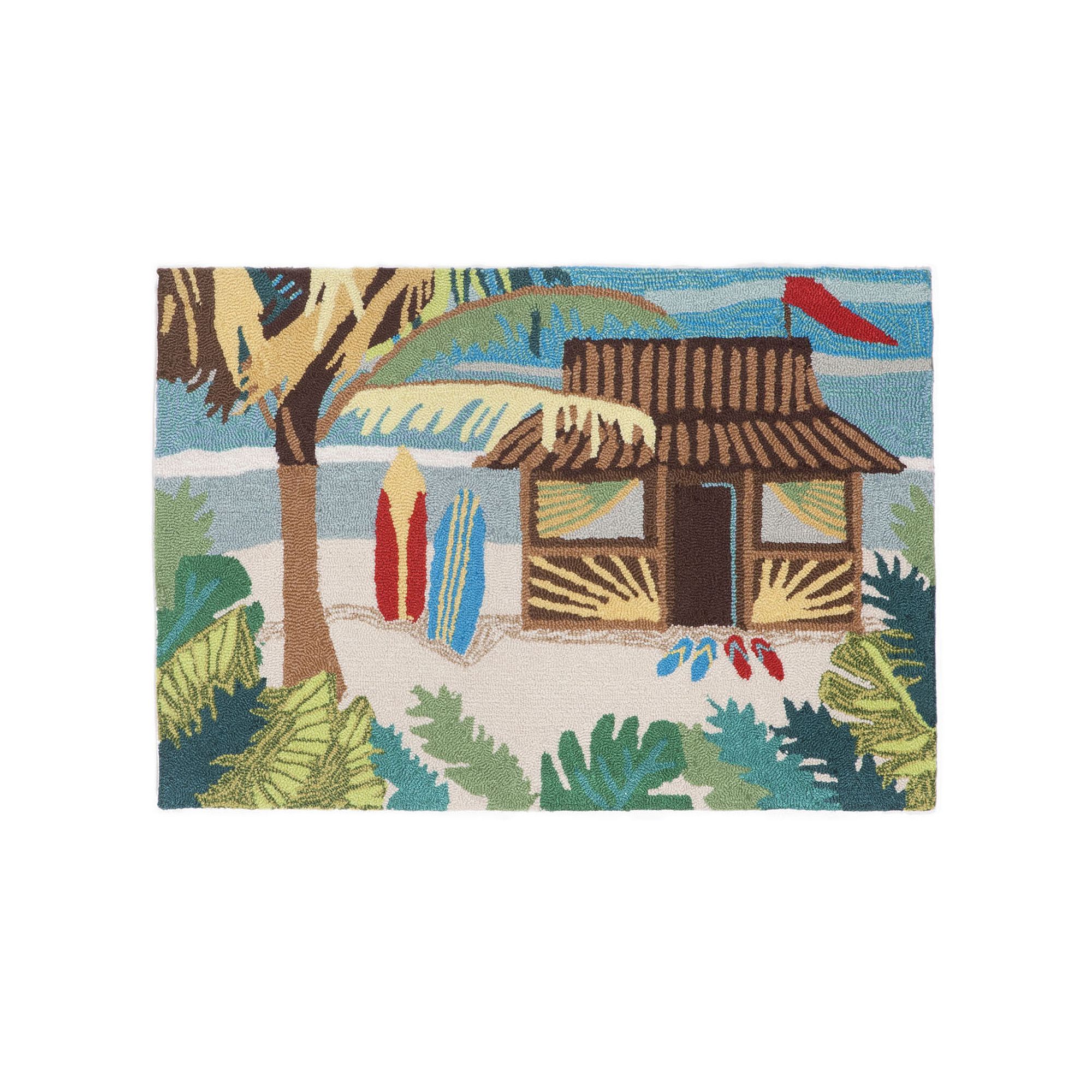 Liora Manne Frontporch Tiki Hut Indoor Outdoor Rug, Multi
