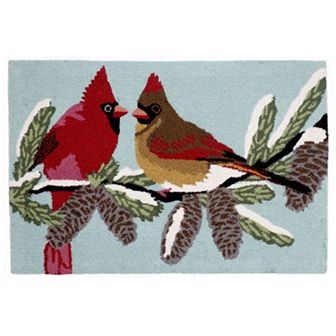 Liora Manne Frontporch Cardinals Indoor Outdoor Rug