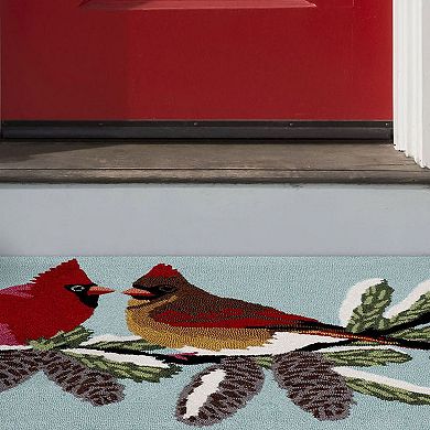 Liora Manne Frontporch Cardinals Indoor Outdoor Rug