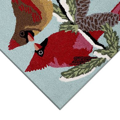 Liora Manne Frontporch Cardinals Indoor Outdoor Rug