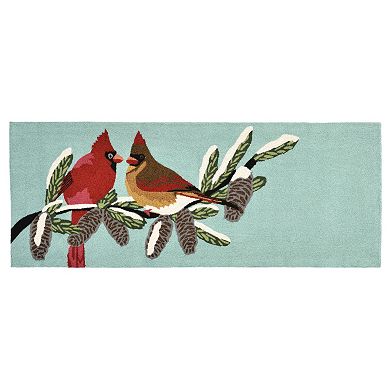 Liora Manne Frontporch Cardinals Indoor Outdoor Rug