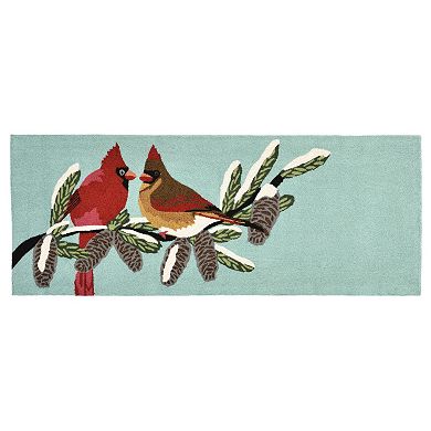 Liora Manne Frontporch Cardinals Indoor Outdoor Rug