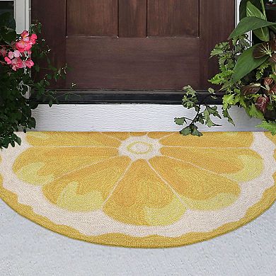 Liora Manne Frontporch Lemon Slice Indoor Outdoor Rug