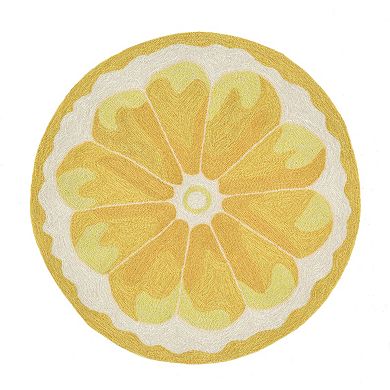 Liora Manne Frontporch Lemon Slice Indoor Outdoor Rug