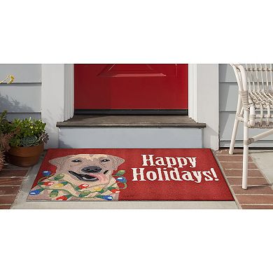 Liora Manne Frontporch Happy Holidays Indoor Outdoor Rug