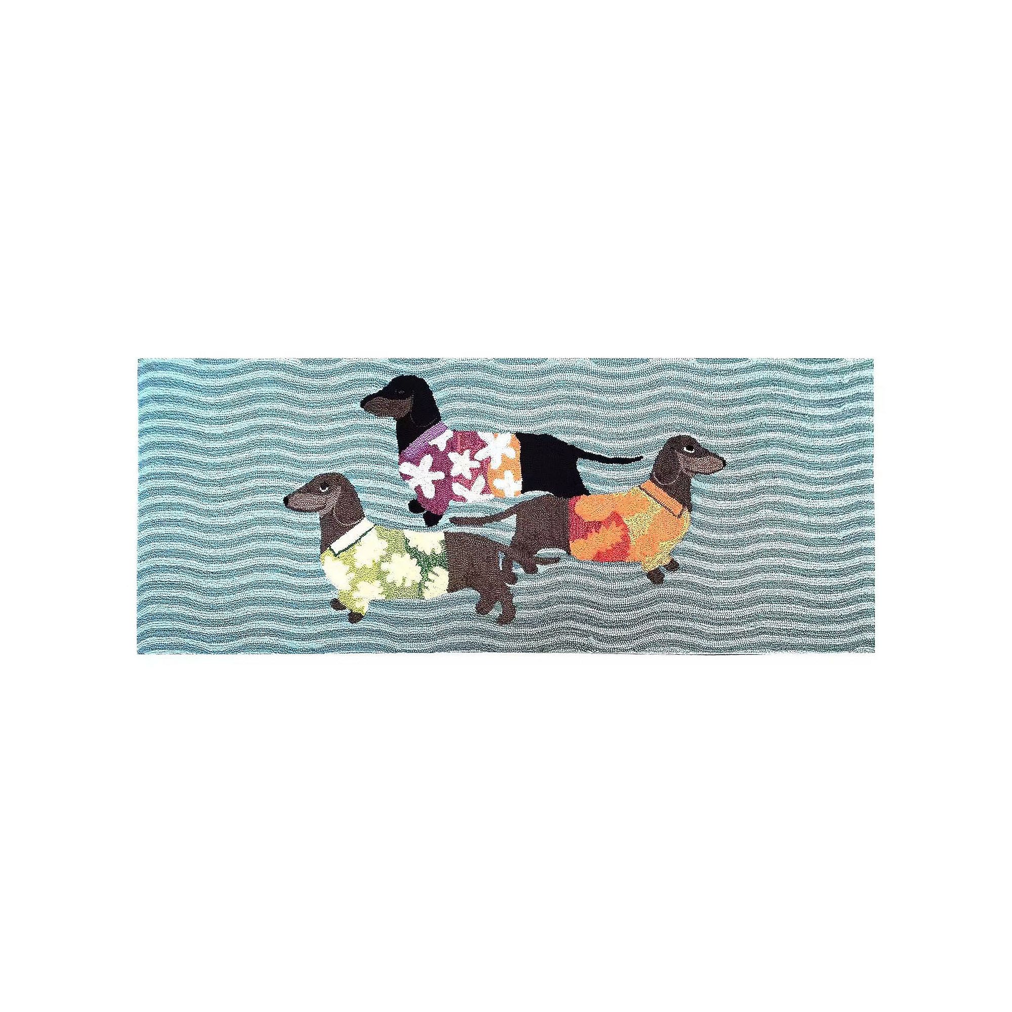 Liora Manne Frontporch Tropical Hounds Indoor/Outdoor Rug, Multi