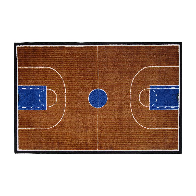 Fun Rugs Supreme Basketball Court Rug, Multicolor, 3X5 Ft