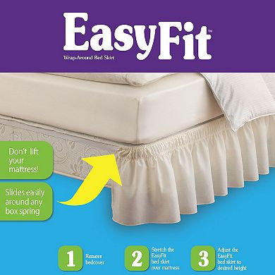 EasyFit Wrap Around Solid Ruffled Bed Skirt