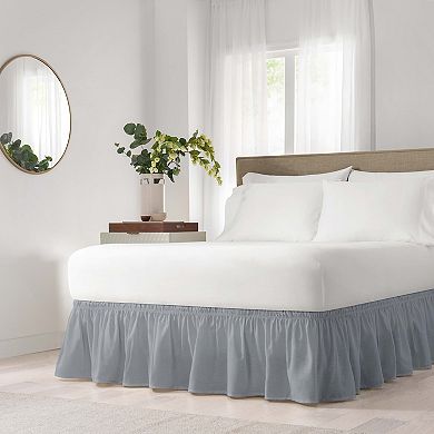 EasyFit Wrap Around Solid Ruffled Bed Skirt