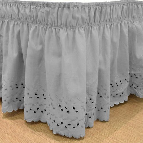 EasyFit Wrap Around Eyelet Ruffled Bed Skirt