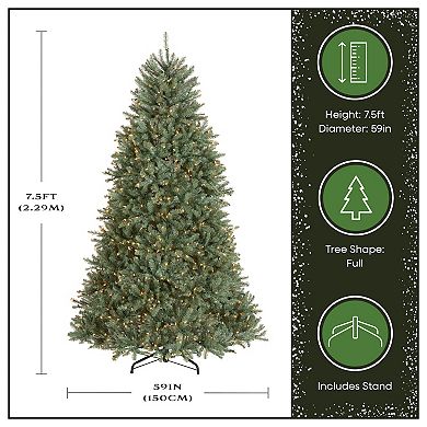 National Tree Company 7.5-ft. Pre-Lit Dunhill Blue Fir Artificial Christmas Tree