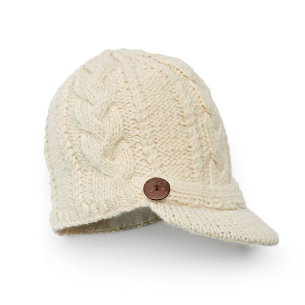 Women's knit deals cap with brim