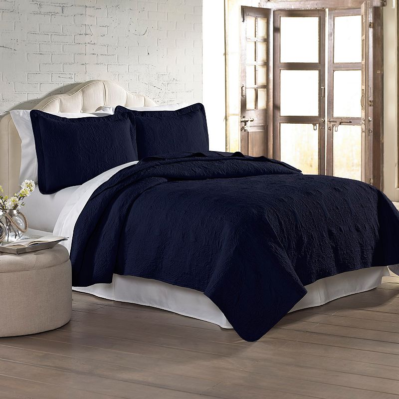61211699 Pacific Coast Textiles Solid Embroidered Quilt Set sku 61211699