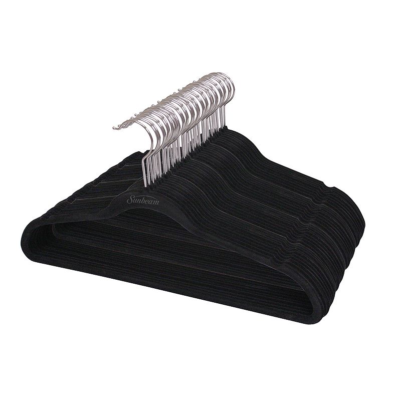Sunbeam 25-pk. Velvet Suit Hangers, Black