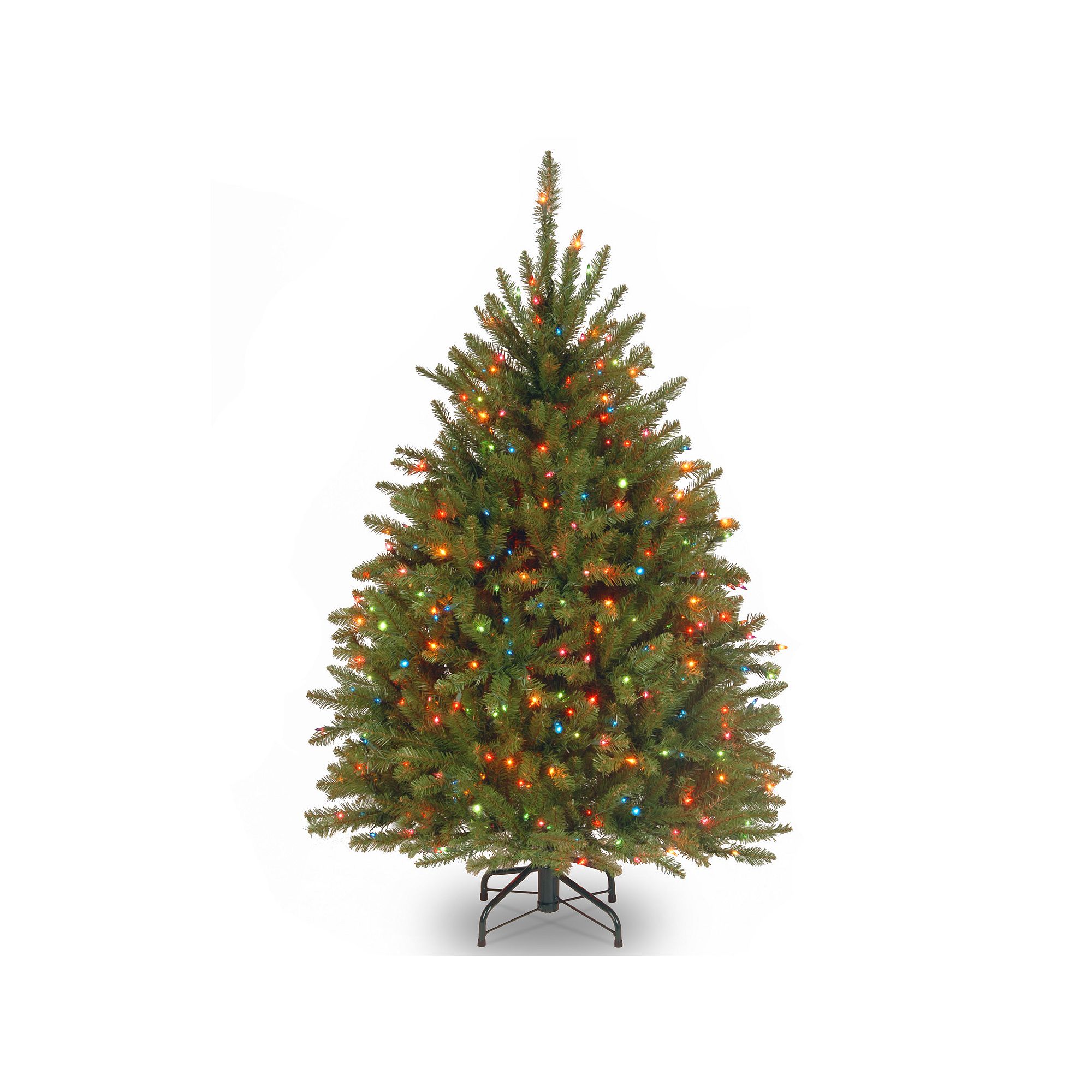 National Tree Company 4.5-ft. Pre-Lit Multicolor Dunhill Fir Artificial Chr