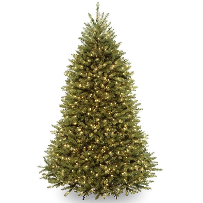 National Tree Company Pre-Lit Artificial Christmas Tree  Green  Dunhill Fir  Clear Lights  Includes Stand  7 Feet