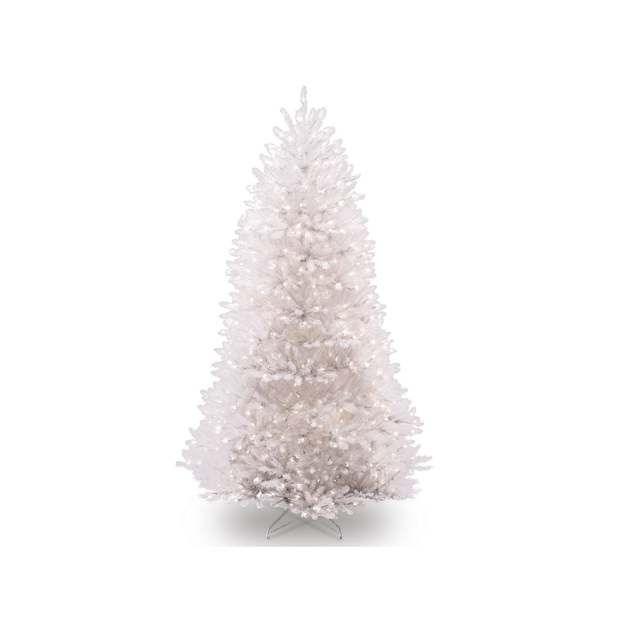 National Tree Company 7.5-ft. Pre-Lit White Dunhill Fir Artificial Christma
