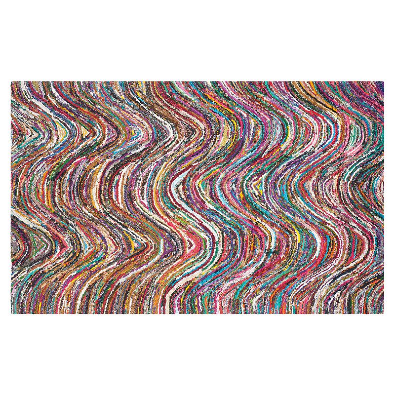 Safavieh Nantucket Swenson Wave Rug, Multicolor, 4X6 Ft