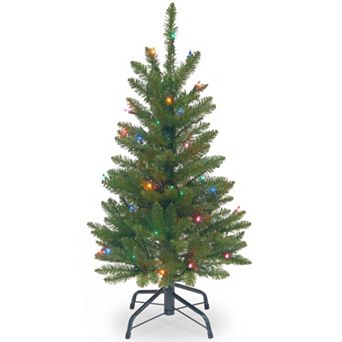 3-ft. Pre-Lit Multicolor LED Kingswood Fir Pencil Artificial Christmas Tree